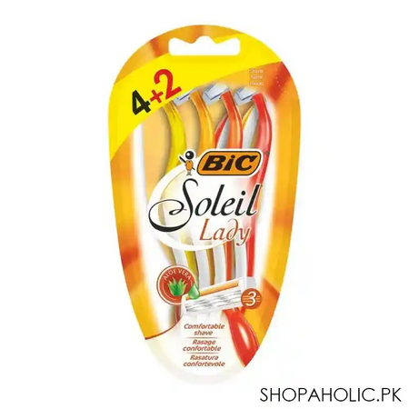 bic soleil lady razor, for women, 4+2 pack image3