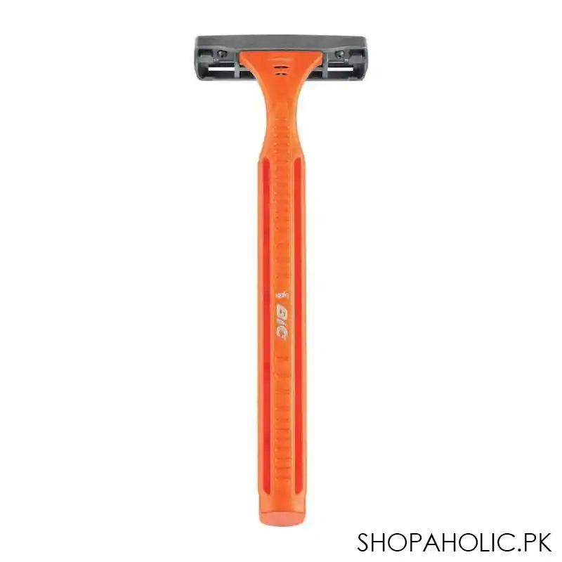 bic triple blade disposable razor, orange, 1 count image2