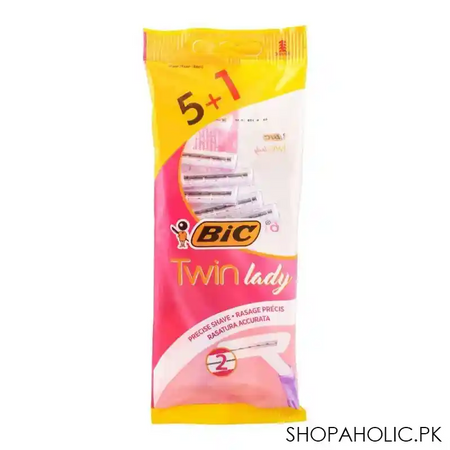 bic twin lady disposable razor, for women, 5+1 pack image4