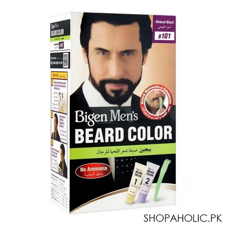 bigen men's beard color, natural black b101 main image