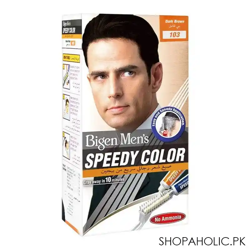 bigen men's speedy hair color, dark brown 103 main image