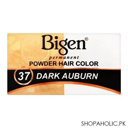 bigen permanent powder hair color, 37 dark auburn image5