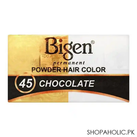 bigen permanent powder hair color, 45 chocolate image4