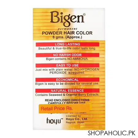 Bigen Permanent Powder Hair Color, 46 Light Chestnut - Image 5