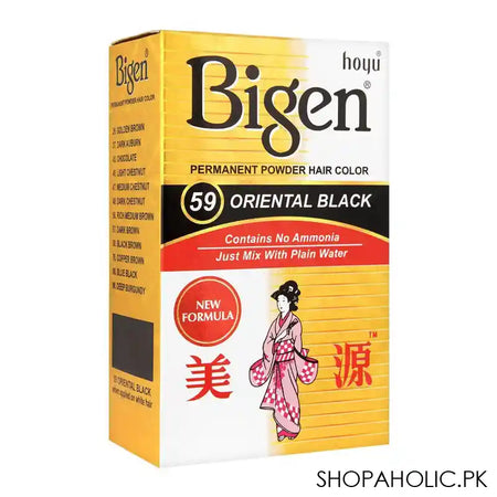 Bigen Permanent Powder Hair Color, 59 Oriental Black - Image 3