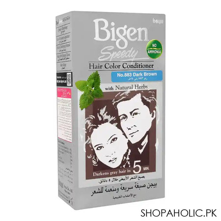 Bigen Speedy Hair Color Conditioner, Dark Brown 883 - Main Image