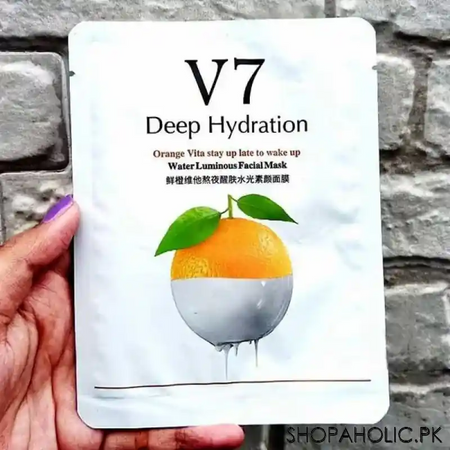 bioaqua v7 deep hydration orange water luminous facial mask main image