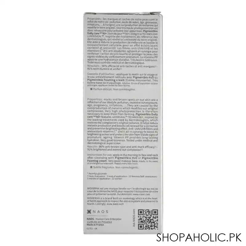 bioderma pigmentbio brightening daily care spf 50+ cream, 40ml image3