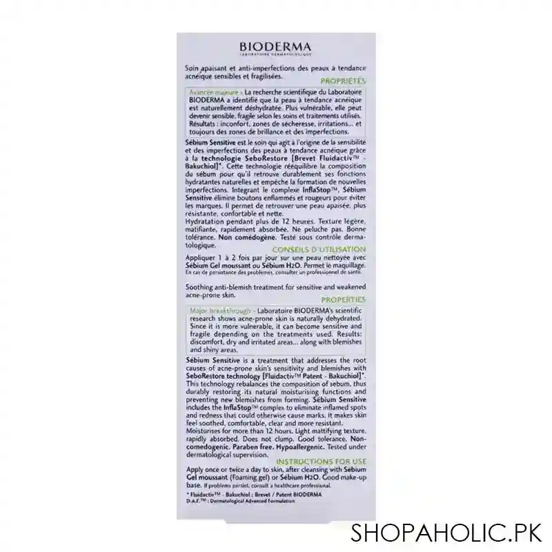 bioderma sebium sensitive, soothing anti blemish care, 30ml image3