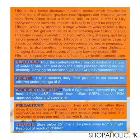 biogenics fibrocol orange sachet, 10 pack image4
