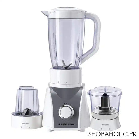 Black & Decker Blender With Grinder And Mincer Mill, White, 500 Watts, BX580 - Image 3