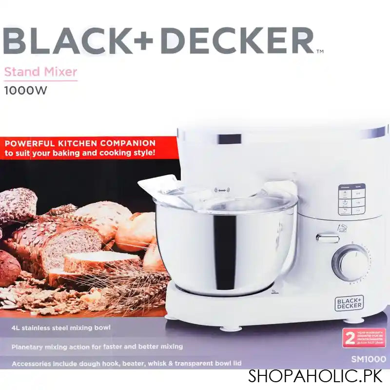 Black & Decker Stand Mixer, 4 Liters, 1000W, SM1000 - Image 3