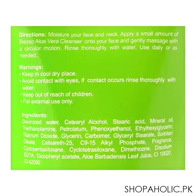 blesso aloe vera with natural herbs cleanser, all skin types, 150ml image3