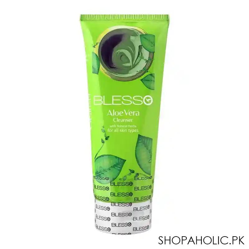 blesso aloe vera with natural herbs cleanser, all skin types, 150ml main image