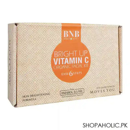 BNB Bright Up Vitamin C 6 Steps Organic Facial Kit, Paraben and Sulfate Free, 6-Packs - Image 2