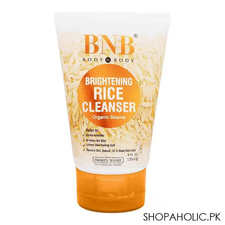 BNB Organic Source Brightening Rice Cleanser, Paraben and Sulfate Free, Dermatologist-Tested, 120ml - Main Image