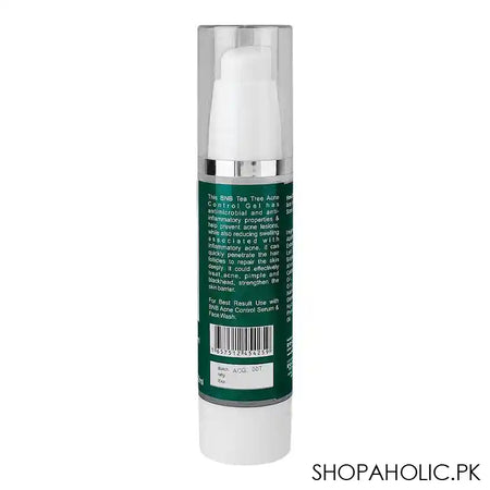 BNB Organic Tea Tree Acne Control Gel, Paraben And Silicon Free, 50ml - Image 3