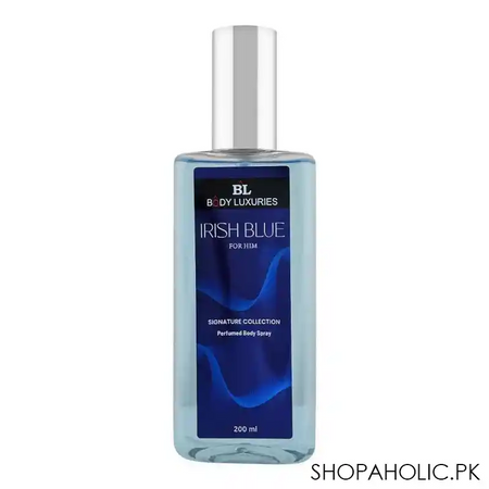 body luxuries irish blue for him perfumed body spray, for men, 200ml main image