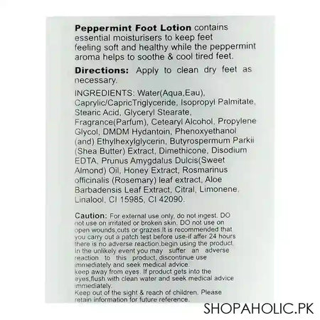 Body Luxuries Mint Foot Lotion, 180ml - Image 3