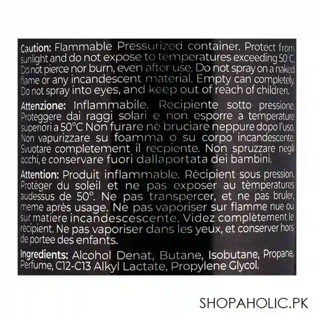 body luxuries picasso for him perfumed body spray, 200ml image3