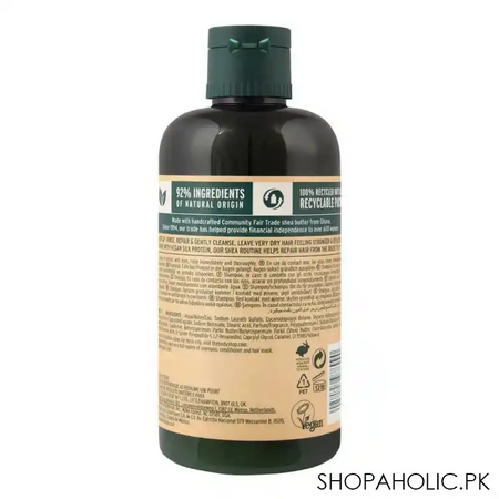 body shop shea dry to very dry hair intense repair shampoo, 250ml image2