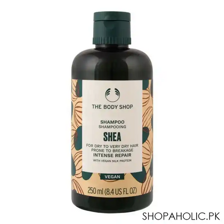 body shop shea dry to very dry hair intense repair shampoo, 250ml main image