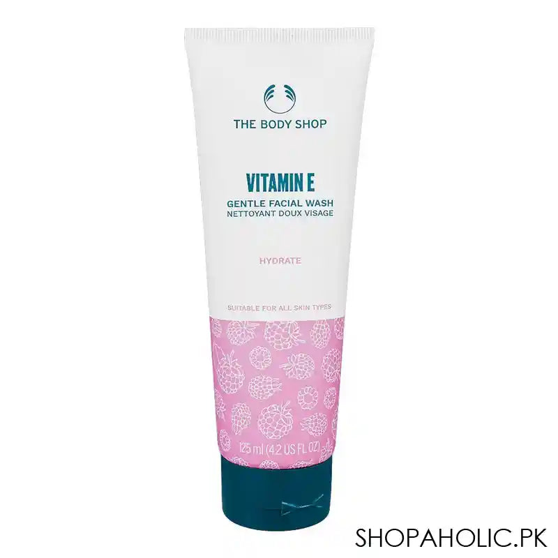 Body Shop Vitamin-E Hydrate Gentle Facial Wash, For All Skin Types, 125ml - Main Image