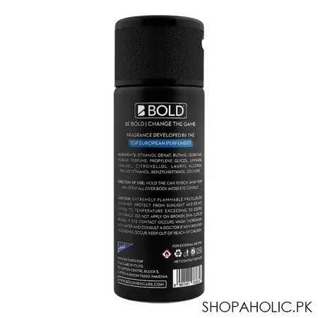 bold alpha long lasting deodorant body spray, for men, 150ml image2