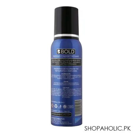 bold electric perfumed body spray, 120ml image2