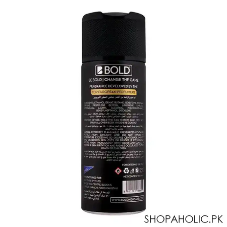 bold oud noir long lasting deodorant body spray, 150ml image2
