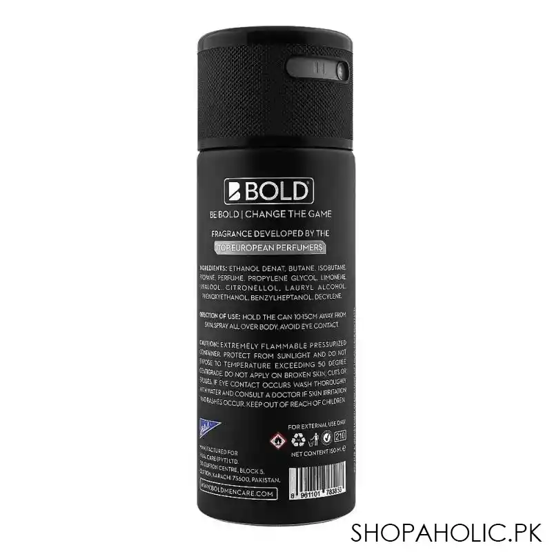 bold prime long lasting deodorant body spray, for men, 150ml image2