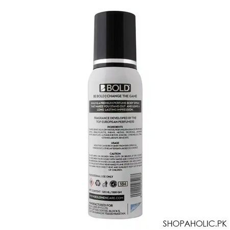 bold pure perfumed body spray, 120ml image2
