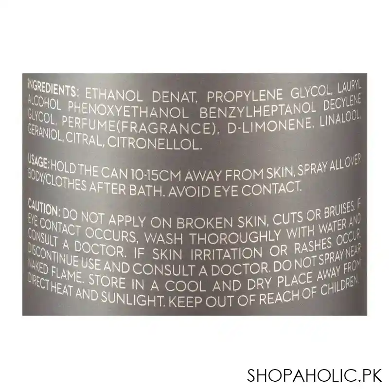 bold zero hero continuous perfume body spray, 120ml image3
