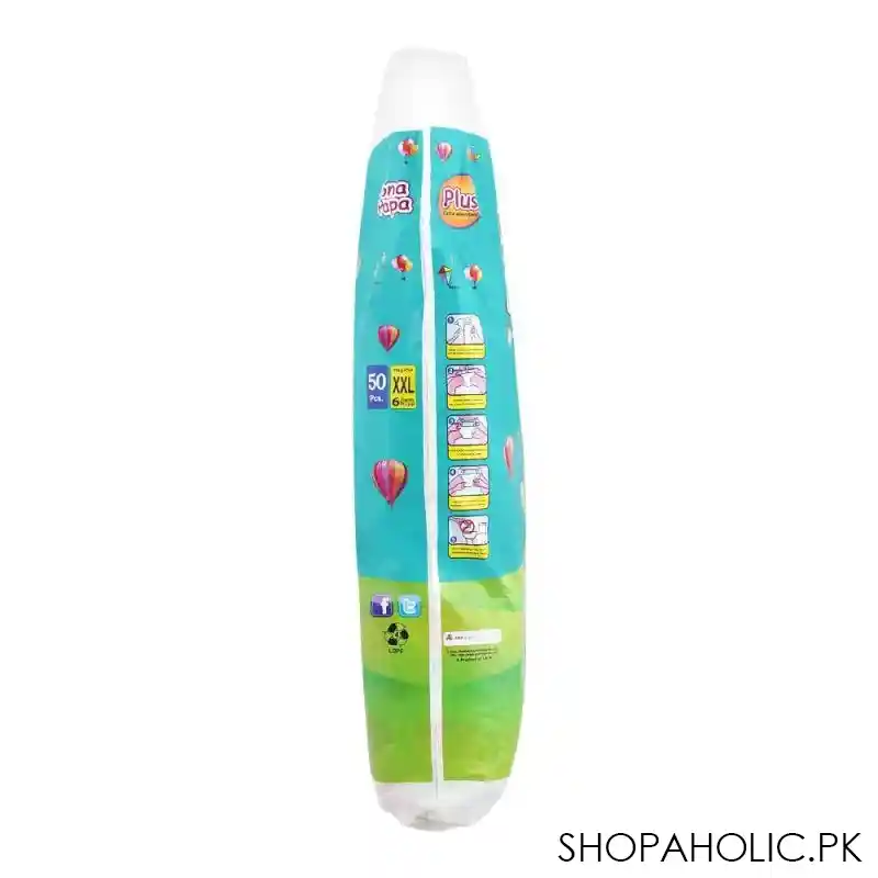 bona papa plus baby diapers, xxl, no. 6, 16kg+, 50 pack image4
