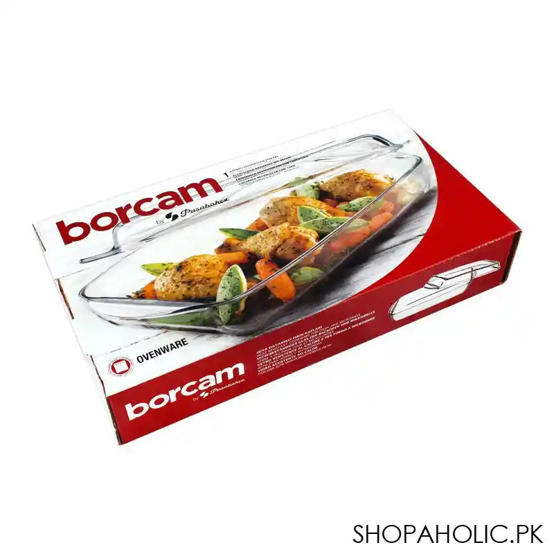 Borcam Ovenware Rectangular Casserole With Cover, 59009 - Image 2