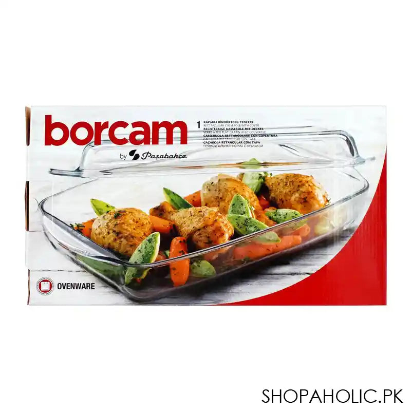 Borcam Ovenware Rectangular Casserole With Cover, 59009 - Image 4