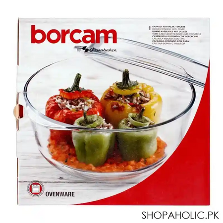 borcam ovenware round casserole with cover, 111oz, 59013 image4