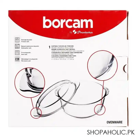 borcam ovenware round casserole with cover, 111oz, 59013 image5