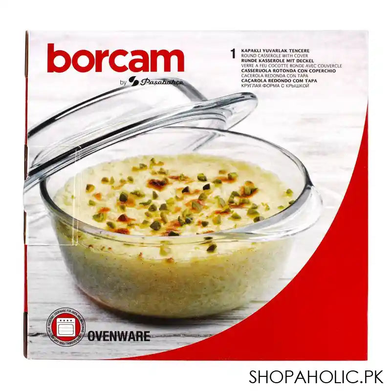 Borcam Round Casserole With Cover, 7.5x6 Inches, 29oz, 59033-6 - Image 3