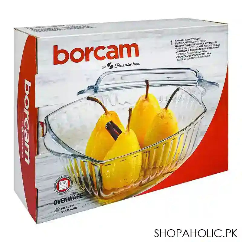 Borcam Square Casserole Bowl With Cover, Ovenware, Glassware & Dishware, 11.12 X 12.5 Inches, 59029 - Image 4