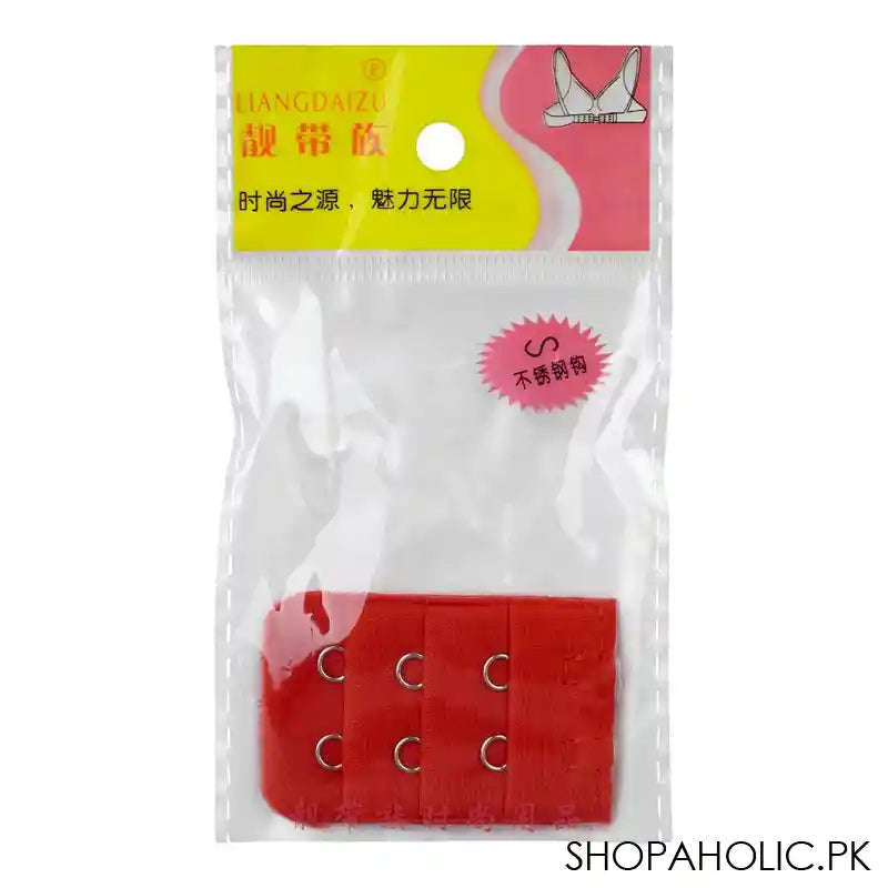 Bra Extension Strips 2 Hooks, Red - Image 4