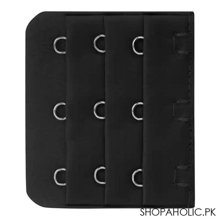 Bra Extension Strips 3 Hooks, Black - Main Image