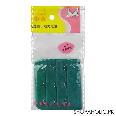 Bra Extension Strips 3 Hooks, Green - Image 2