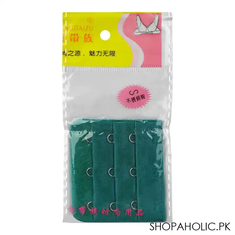 Bra Extension Strips 3 Hooks, Green - Image 2