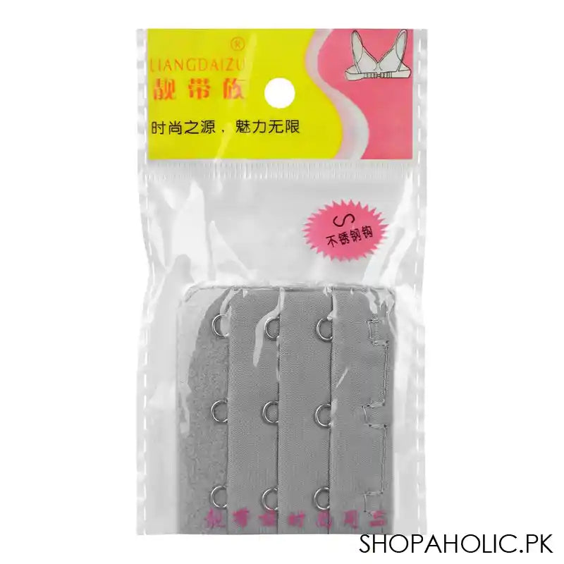 Bra Extension Strips 3 Hooks, Grey - Image 4