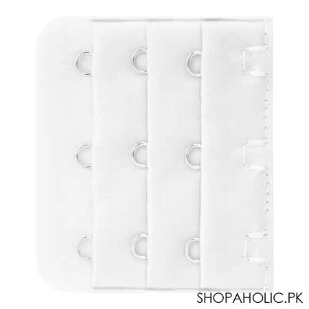 Bra Extension Strips 3 Hooks, White - Main Image