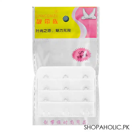 Bra Extension Strips 3 Hooks, White - Image 2