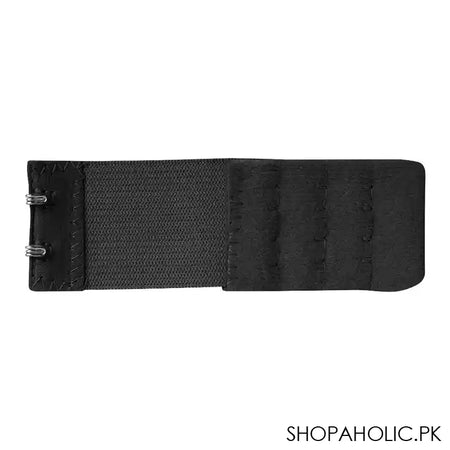 Bra Extension Strips Elastic 2 Hooks, Black - Image 2