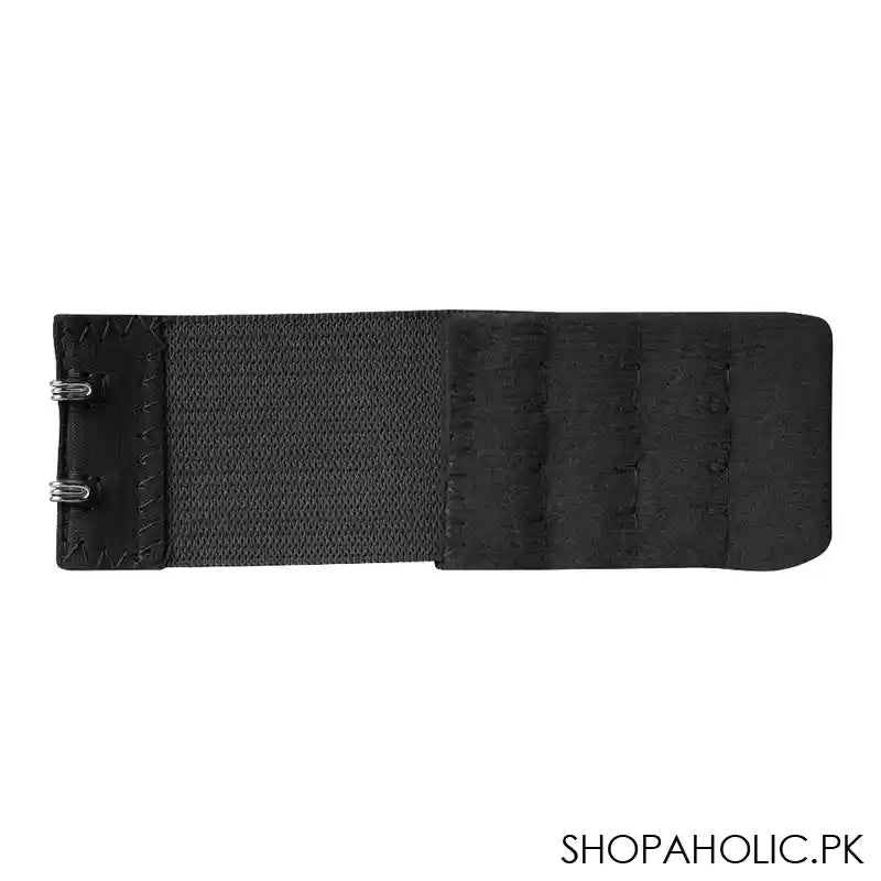 Bra Extension Strips Elastic 2 Hooks, Black - Image 2