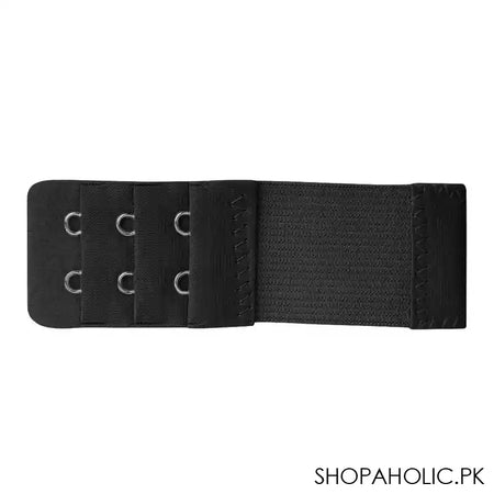 Bra Extension Strips Elastic 2 Hooks, Black - Main Image